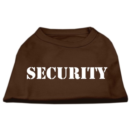 Security Screen Print Shirts Brown Lg