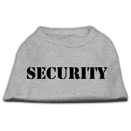 Security Screen Print Shirts Grey w/ black text Lg