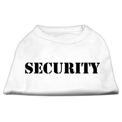 Security Screen Print Shirts White w/ black text Lg