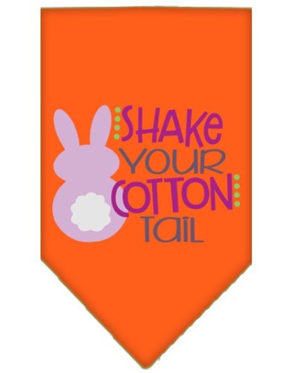 Shake Your Cotton Tail Screen Print Pet Bandana Orange Large