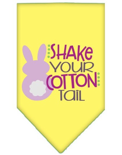 Shake Your Cotton Tail Screen Print Pet Bandana Yellow Large