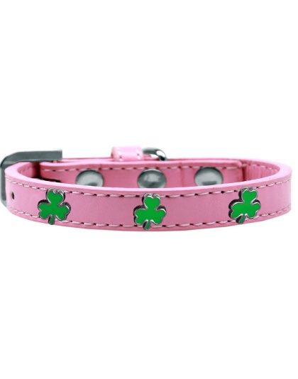 Shamrock Widget Dog Collar Light Pink Size 10