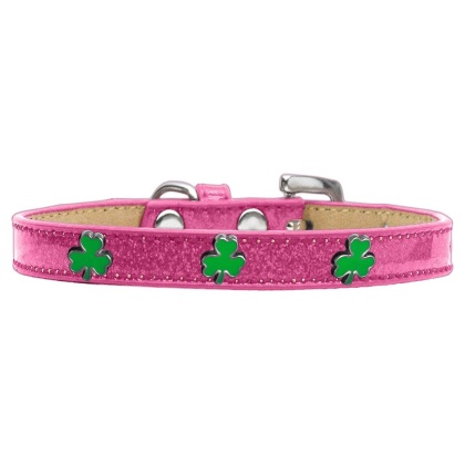 Shamrock Widget Dog Collar Pink Ice Cream Size 10