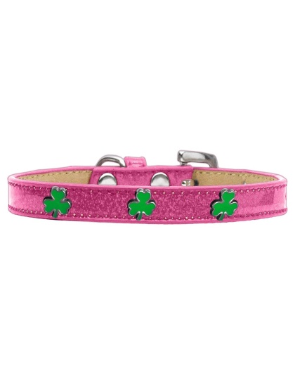 Shamrock Widget Dog Collar Pink Ice Cream Size 10