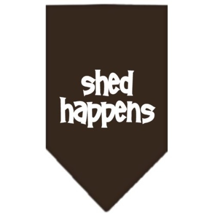 Shed Happens Screen Print Bandana Cocoa Large