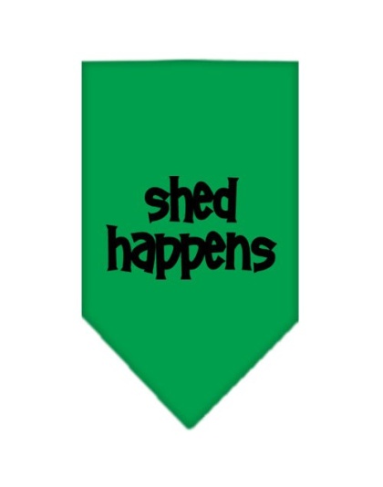 Shed Happens Screen Print Bandana Emerald Green Large