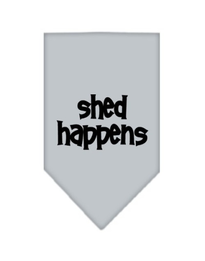 Shed Happens Screen Print Bandana Grey Large