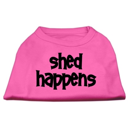 Shed Happens Screen Print Shirt Bright Pink Lg