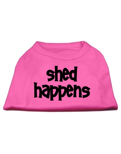 Shed Happens Screen Print Shirt Bright Pink Lg