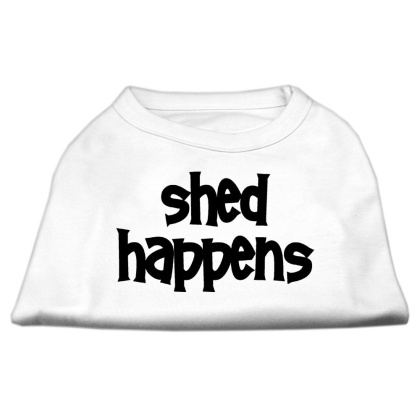 Shed Happens Screen Print Shirt White Lg