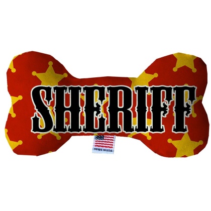 Sheriff 10 inch Fluffy Bone Dog Toy