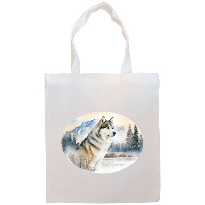 Siberian Husky Canvas Tote Bag Style4