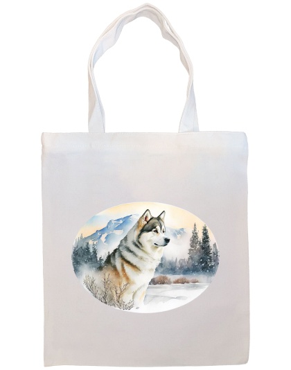 Siberian Husky Canvas Tote Bag Style4