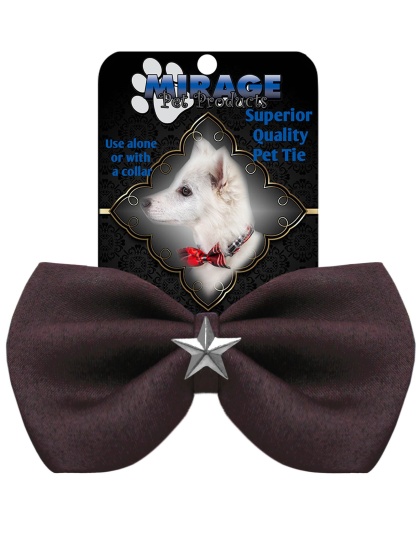 Silver Star Widget Pet Bowtie Brown