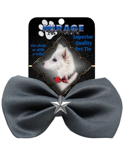 Silver Star Widget Pet Bowtie Grey