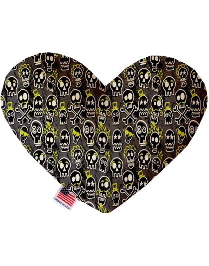 Skater Skulls 6 Inch Heart Dog Toy