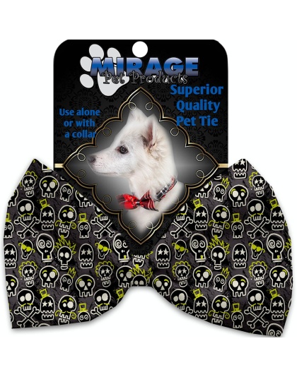 Skater Skulls Pet Bow Tie Collar Accessory with Velcro