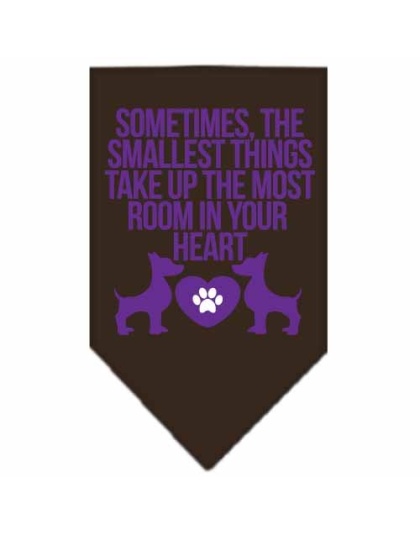 Smallest Things Screen Print Bandana Brown Large