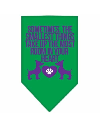 Smallest Things Screen Print Bandana Emerald Green Large