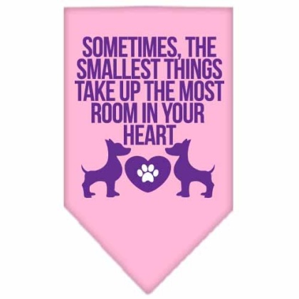 Smallest Things Screen Print Bandana Light Pink Large