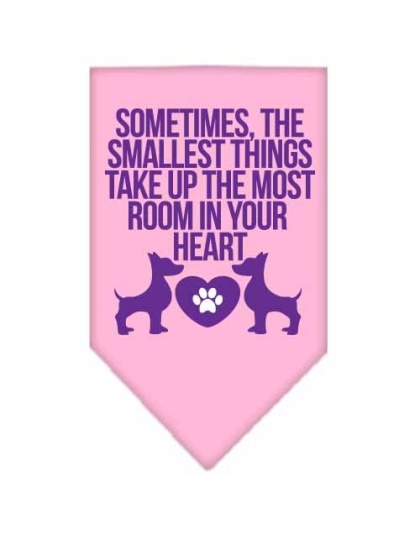 Smallest Things Screen Print Bandana Light Pink Large