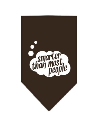 Smarter then most People Screen Print Bandana Cocoa Large