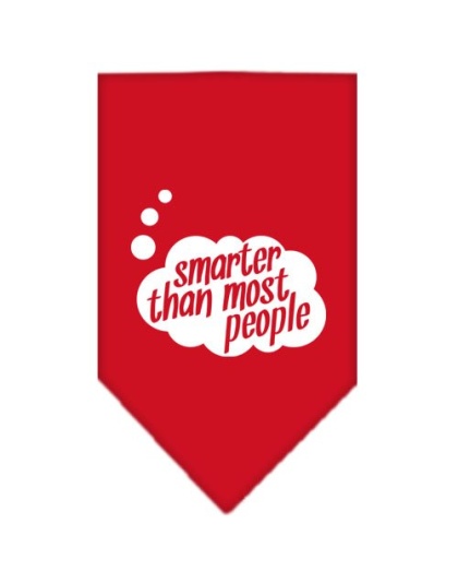 Smarter then most People Screen Print Bandana Red Large