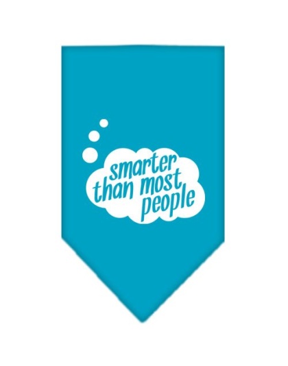 Smarter then most People Screen Print Bandana Turquoise Large