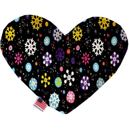 Smiley Snowflakes 6 Inch Heart Dog Toy