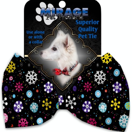 Smiley Snowflakes Pet Bow Tie