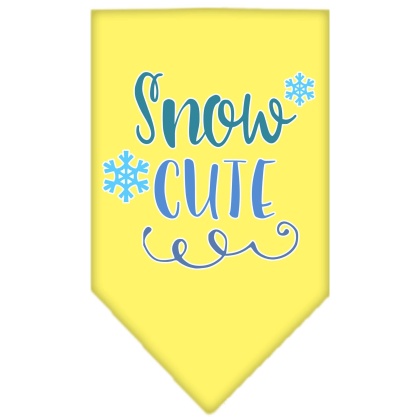 Snow Cute Screen Print Bandana Yellow Large