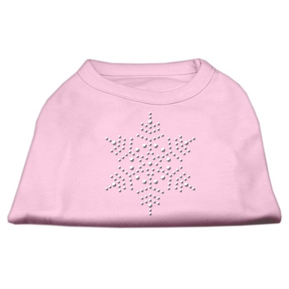 Snowflake Rhinestone Shirt Light Pink L