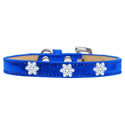 Snowflake Widget Dog Collar Blue Ice Cream Size 10