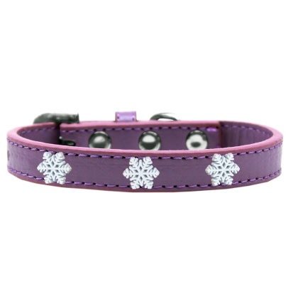 Snowflake Widget Dog Collar Lavender Size 10