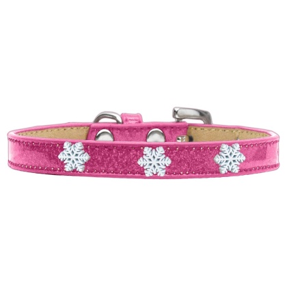 Snowflake Widget Dog Collar Pink Ice Cream Size 10