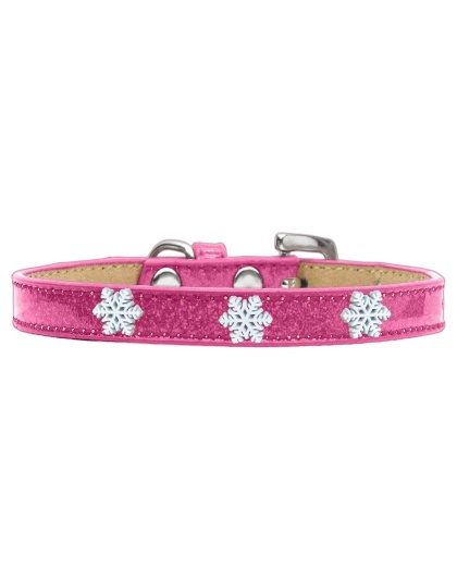 Snowflake Widget Dog Collar Pink Ice Cream Size 10