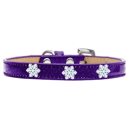 Snowflake Widget Dog Collar Purple Ice Cream Size 10