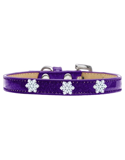 Snowflake Widget Dog Collar Purple Ice Cream Size 10