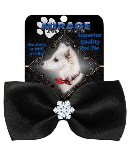 Snowflake Widget Pet Bowtie Black