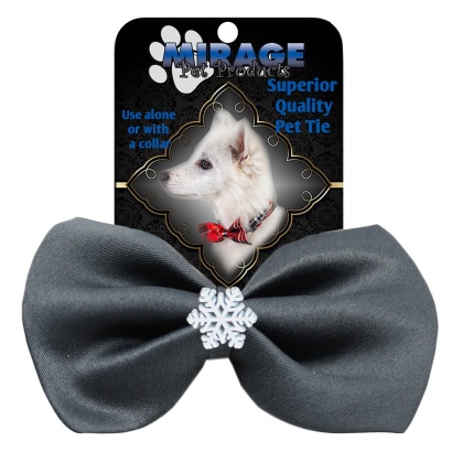 Snowflake Widget Pet Bowtie Grey