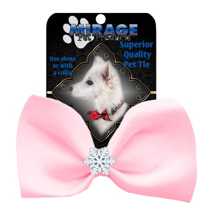 Snowflake Widget Pet Bowtie Light Pink