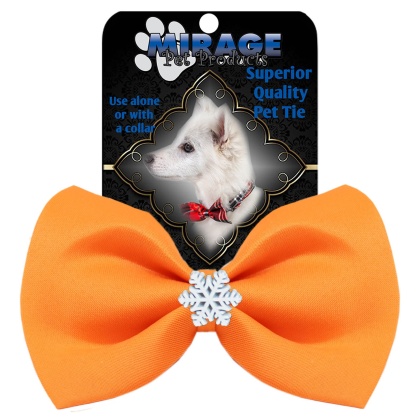 Snowflake Widget Pet Bowtie Orange