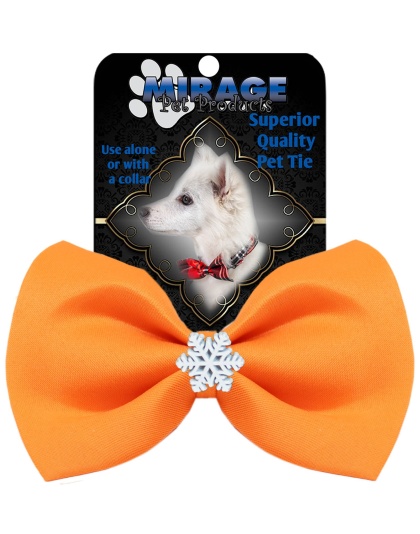 Snowflake Widget Pet Bowtie Orange