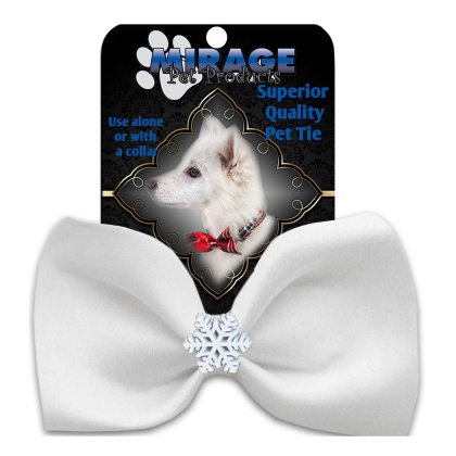 Snowflake Widget Pet Bowtie White