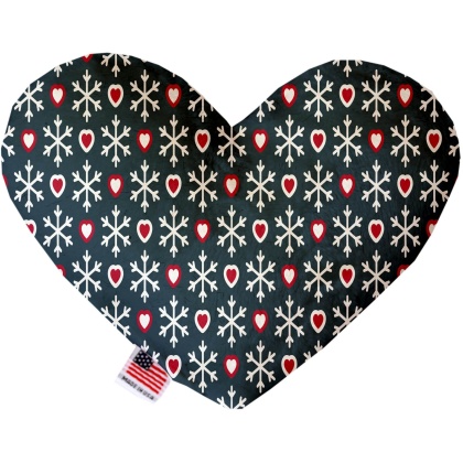 Snowflakes and Hearts 6 Inch Heart Dog Toy