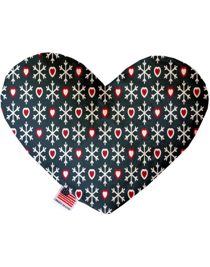 Snowflakes and Hearts 6 Inch Heart Dog Toy