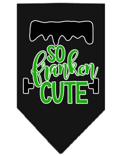 So Franken Cute Screen Print Bandana Black Large