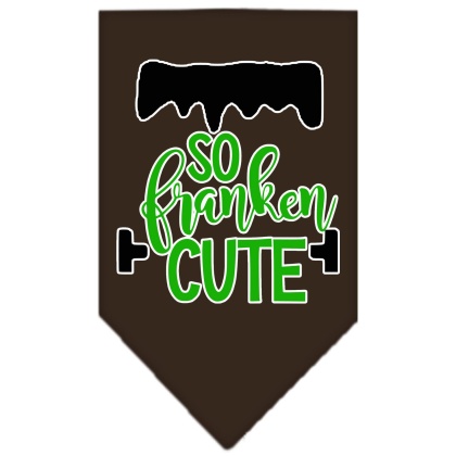 So Franken Cute Screen Print Bandana Cocoa Large