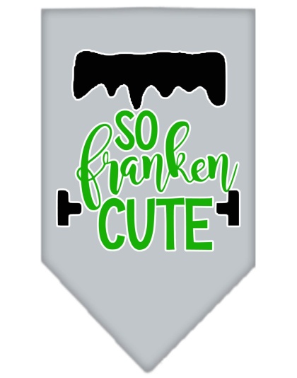 So Franken Cute Screen Print Bandana Grey Large