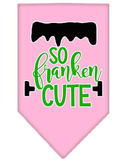 So Franken Cute Screen Print Bandana Light Pink Large